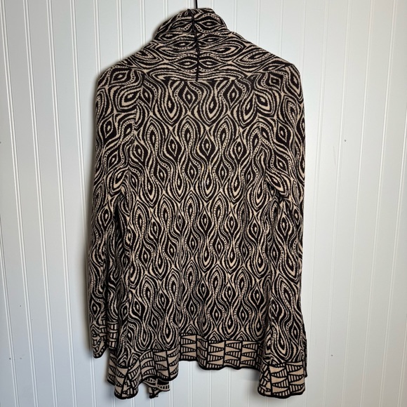 MOTH Anthropologie The Eyes Have It Brown And Cream Open Knit Cardigan Size M - Picture 4 of 10